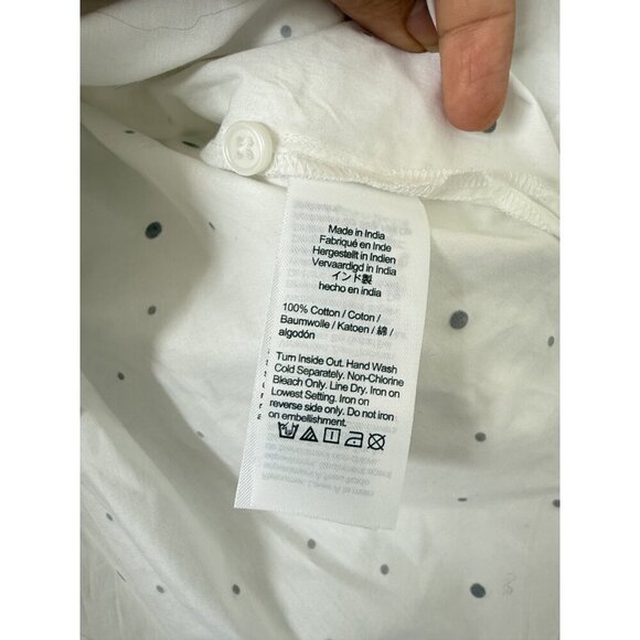 J. crew Cropped Garcon Button Up With Crystals Organic Cotton Glam Careerwear 16 - Picture 8 of 10